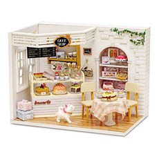 KkomiDEAL 小型 22 蛋糕日記 微型屋 DIY 套組 + 製作工具, 混合顏色