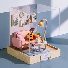 KkomiDEAL DIY 袖珍屋 小型 08 可米迪 客廳 + 製作工具, 混合色, 1個