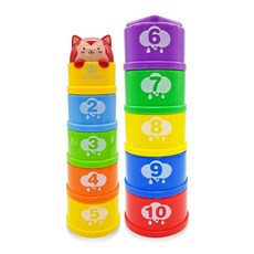 BlueMato 狐狸10層疊杯遊戲組, 混色, 1組