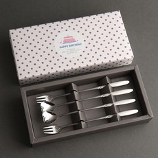 Inspoon Angel Heart 長柄週歲回禮K套組, 6個, 長柄茶匙 2p + 長柄叉 2p