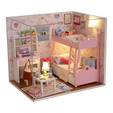 KkomiDEAL DIY 袖珍屋 小型 15 愛的雙層床 + 製作工具, 混合色