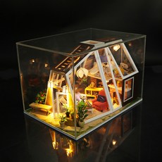 Kkomideal DIY 微型房屋中號 21 極光小屋 + 手工工具, 混色