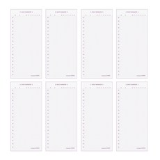 PLEPLE 每日管理計畫便條紙, 混合顏色, 8套