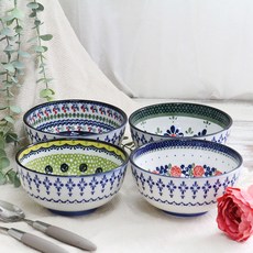 Polab 烏龍麵大碗 4件組, 玫瑰, 哈密瓜, 櫻桃, 幸運草, 1套