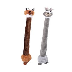 롱넥 라마 반려동물 인형 2종 세트 5 x 5 x 65 cm, 브라운, 그레이, 1세트