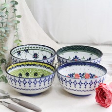 Polab 烏龍麵大碗 4件組, 幸運草, 雛菊, 玫瑰, 哈密瓜, 1套