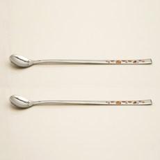 TABLE Art. 氣泡方塊長柄匙, 橘色方塊, 2個