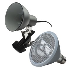 Rora Pet 碳射燈100W+爬蟲後蓋插座夾式SPBR902套組, 混色, 1套