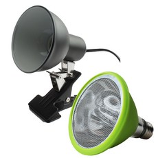 Sparkzoo Laurapet碳射燈50W+爬蟲後蓋插座夾式SPBR902套組, 混色, 1套