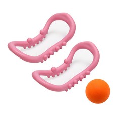 多用瑜伽環2p+單個按摩球隨機送2p套組, 粉色的