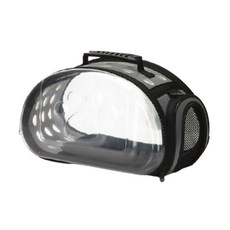 GUNU 반려동물 투명 핸들 이동가방, 그레이, 1개