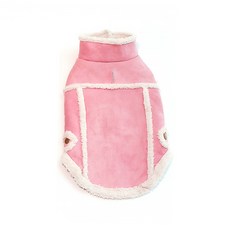 알럽펫 강아지 무스탕 베스트, 핑크, 1개