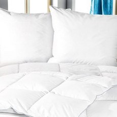Zemiller 鵝絨鵝毛暖被, 被套 1入+枕套 2入, 白色