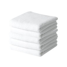 BOWELL 高級洗臉毛巾 160g 20支精梳棉, 米白色, 5個