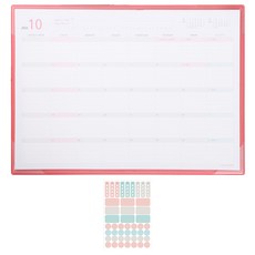PLEPLE 2021月墊+月曆貼紙, 粉色的
