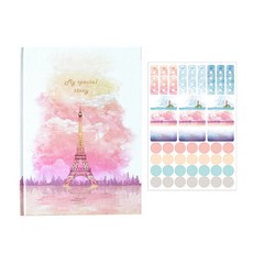 PLEPLE 我的特別故事日記 + 日程管理貼紙 萬年型, 艾菲爾鐵塔