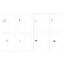 PLEPLE A5 6孔 Chouchou 週計畫補充內頁 2款套組 A 夢境 2p + 海洋 2p, 16張