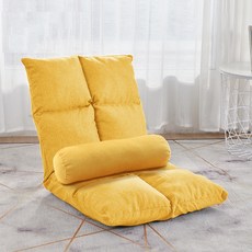 가팡 좌식의자 8칸 + 허리쿠션, 06번 옐로우, 1개