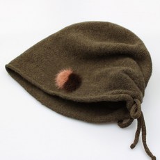 Westmove 冬季防寒羊毛針織貂絨球毛帽