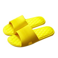 I Love Home 絎縫鞋底防滑室內浴室拖鞋 黃色, 1個