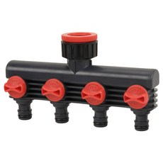 Garden Life 19~25mm螺絲型水龍頭替換4孔軟管分水器 22820, 1個