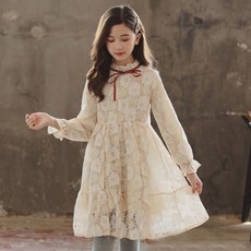 Edgeland 女童花朵蕾絲連身裙