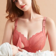 Market A 蕾絲花紋哺乳內衣