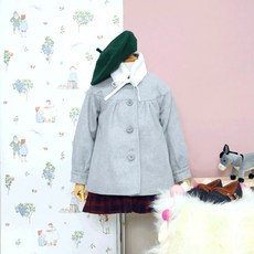 ilael 女童可拆卸毛領大衣