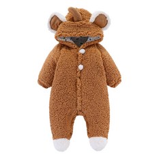 베베니즈 뽀글 풀스냅 방한후드 우주복