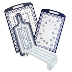 PAWIE 砧板套組, 1套, 砧板特大藍泡泡+大藍心+方形+支架