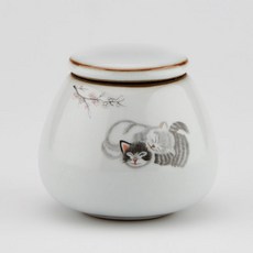汝窯 月白 許願 茶罐 2214625, 擁抱貓咪, 1個