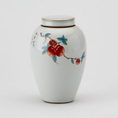 汝窯月白古雅茶罐 紅柿 2214622, 1個, 單一商品, 參考詳細說明