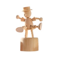 塔尼家 木質角色公仔 裝飾品公仔 ZSP015, 米色, 1個