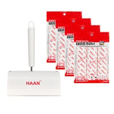 HAAN 握把式除塵滾筒 16mm+置物架+補充包組 12m 13入, 1套