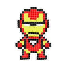 按壓式 Deform積木 DIY套組 8mm + 連接環 隨機出貨, 鋼鐵人(M2)