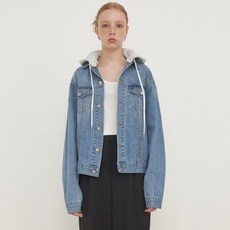 레이디볼륨 여성용 OVERFIT DENIM HOOD SHORT 재킷