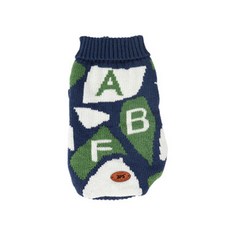 The Flow 英倫紳士風高級狗狗圖案針織衫, 海軍藍