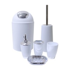 정리인홈 욕실 화장실 정리 용품 6종 세트, 화이트