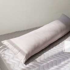 高密度生物水洗素色長抱枕, 灰色