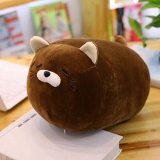 Flow Living烤吐司餃子貓咪靠墊, 深褐色