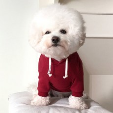 刷毛狗狗連帽衫, 酒紅色