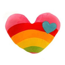 Flow彩虹愛心靠墊, 粉紅色