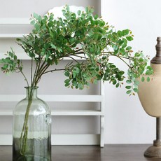 Miss Mone Selena葉子樹葉人造花室內裝飾絲綢裝飾小物, 綠色, 1個