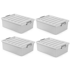 MINEING 床底塑膠收納箱 43L, 灰色, 4個