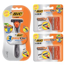 빅 이지클릭 시스템 면도기 핸들 + 면도날 9p, 1세트