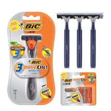 빅 이지클릭 시스템 면도기 핸들 + 면도날 5p + 플렉스3 컴포트 파우치 3p, 1세트