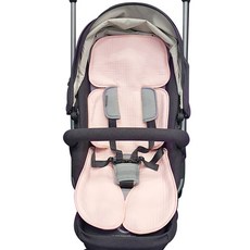 hwamo baby 推車用防水坐墊, 桃粉色, 1個