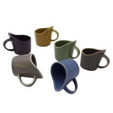 手工陶瓷啞光紙杯架6件組, 混合色, 1個