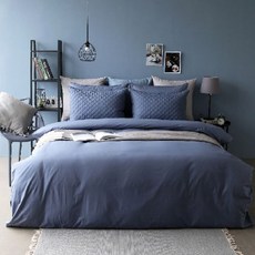 amante Cotton Bell素色被套, INK BLUE