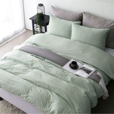 韓國 amante Din Din簡約直條紋蓬鬆被套組